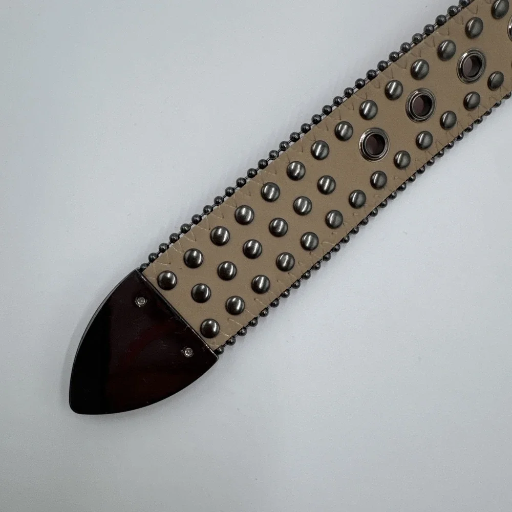 DNA Belt - Alligator Skin Black with Red Stone Great Condition